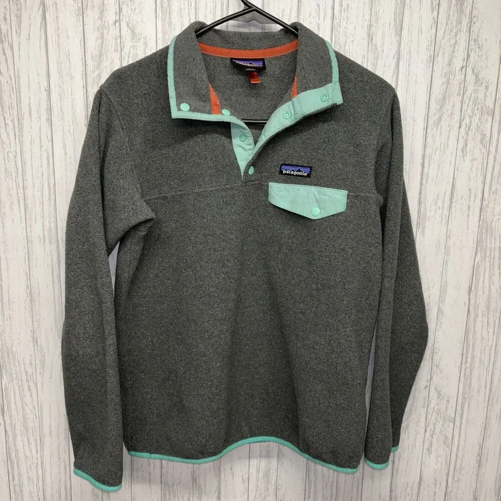 Womens Size XS Patagonia Synchilla Grey Fleece EUC